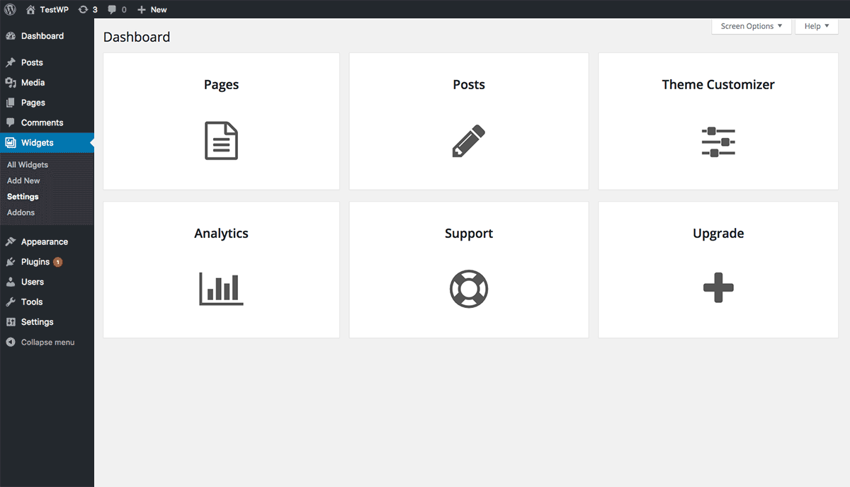 WordPress dashboard showing themes and plugins used by a WordPress web designer in Kenya
