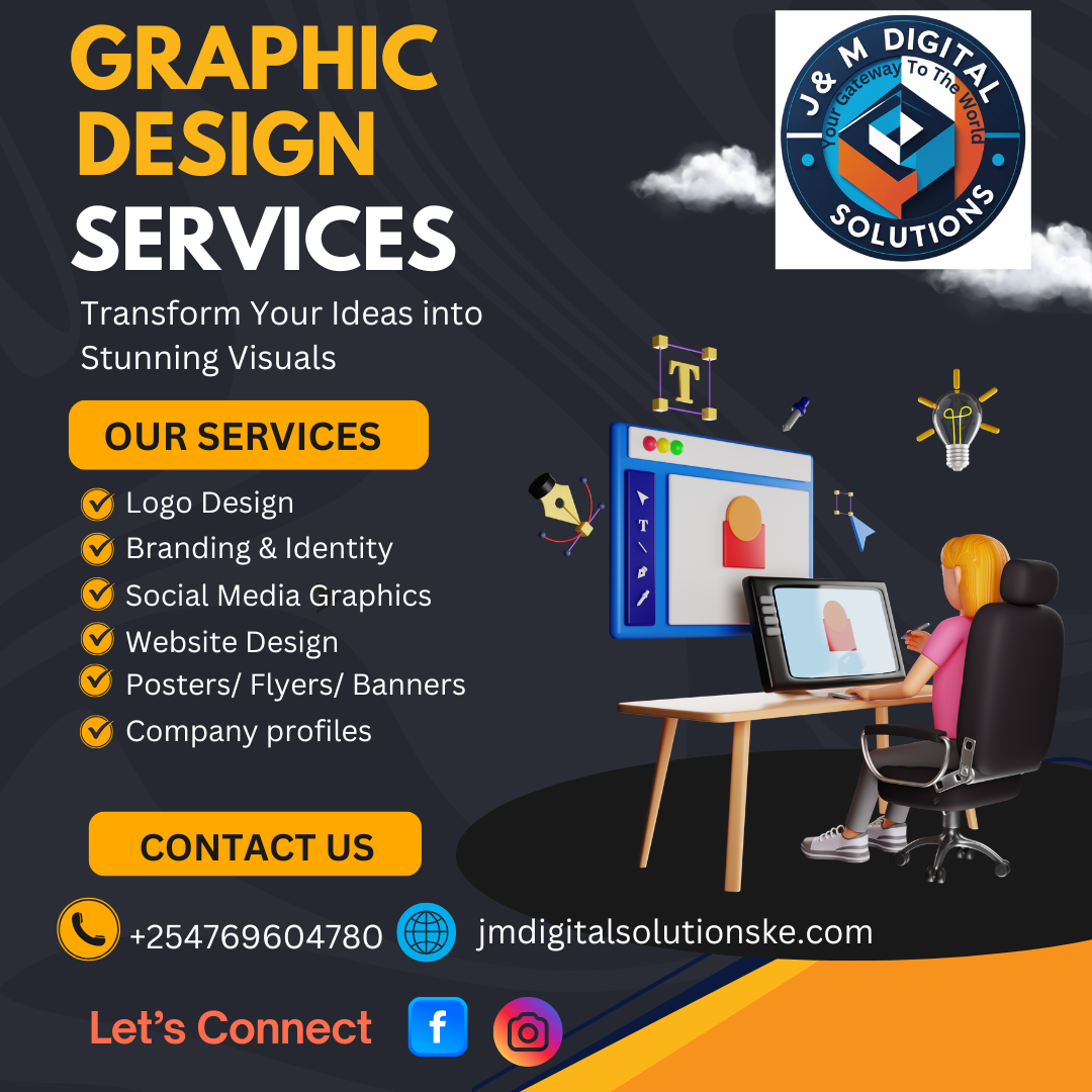 Graphic design services poster by J&M Digital Solutions