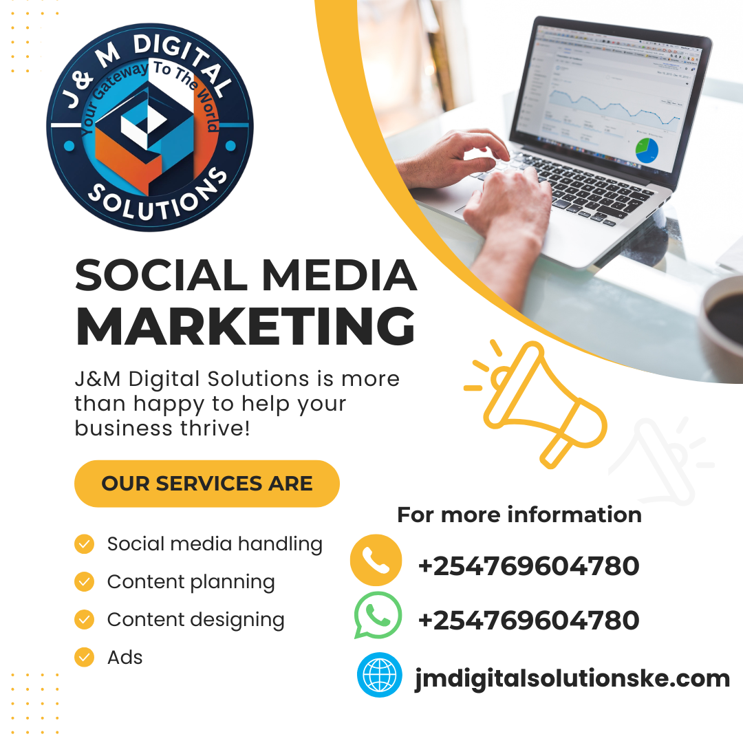 Social media marketing service poster by J&M Digital Solutions