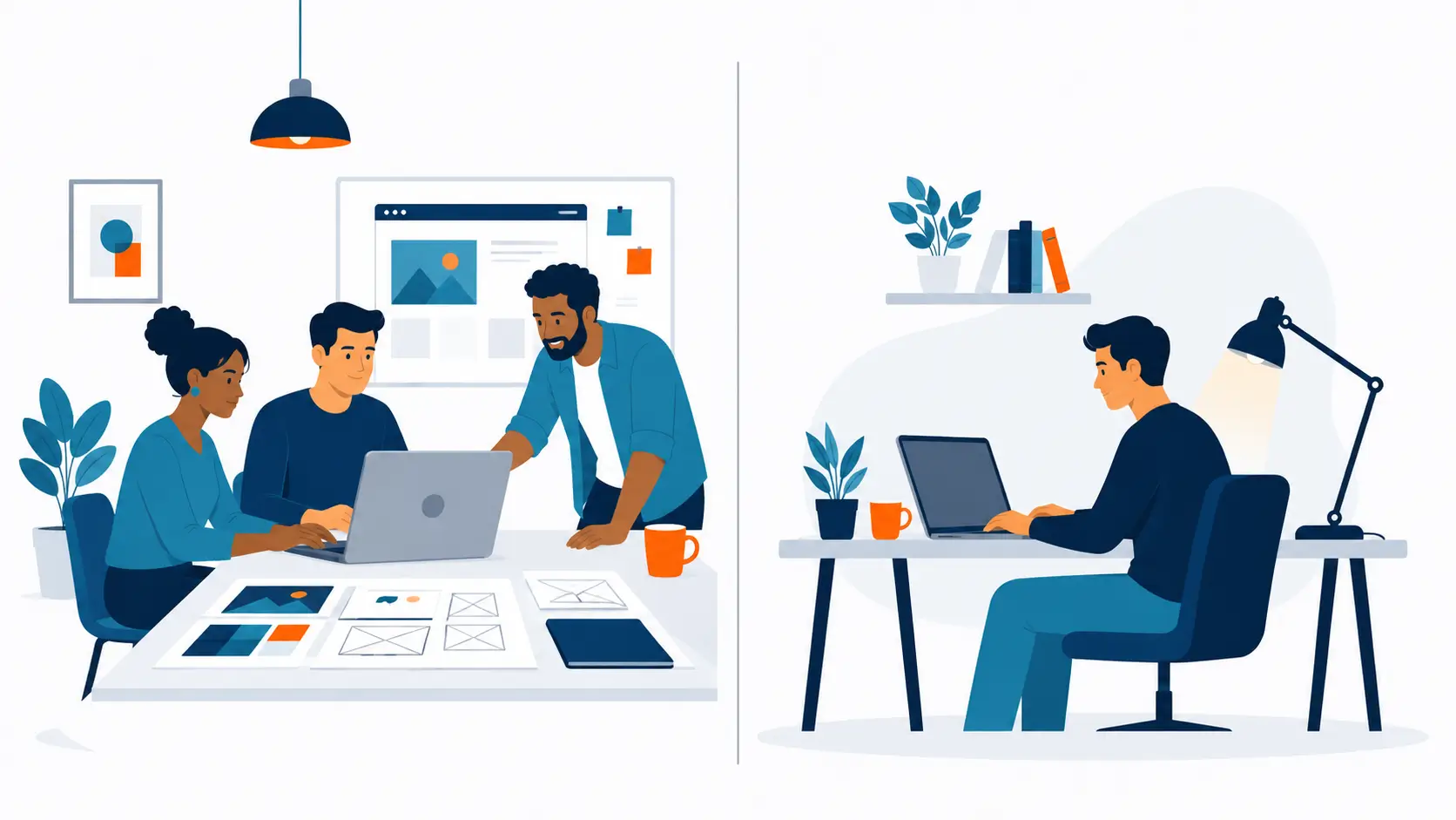 Kenyan business owner comparing a web design agency and a freelance web designer in kenya before hiring