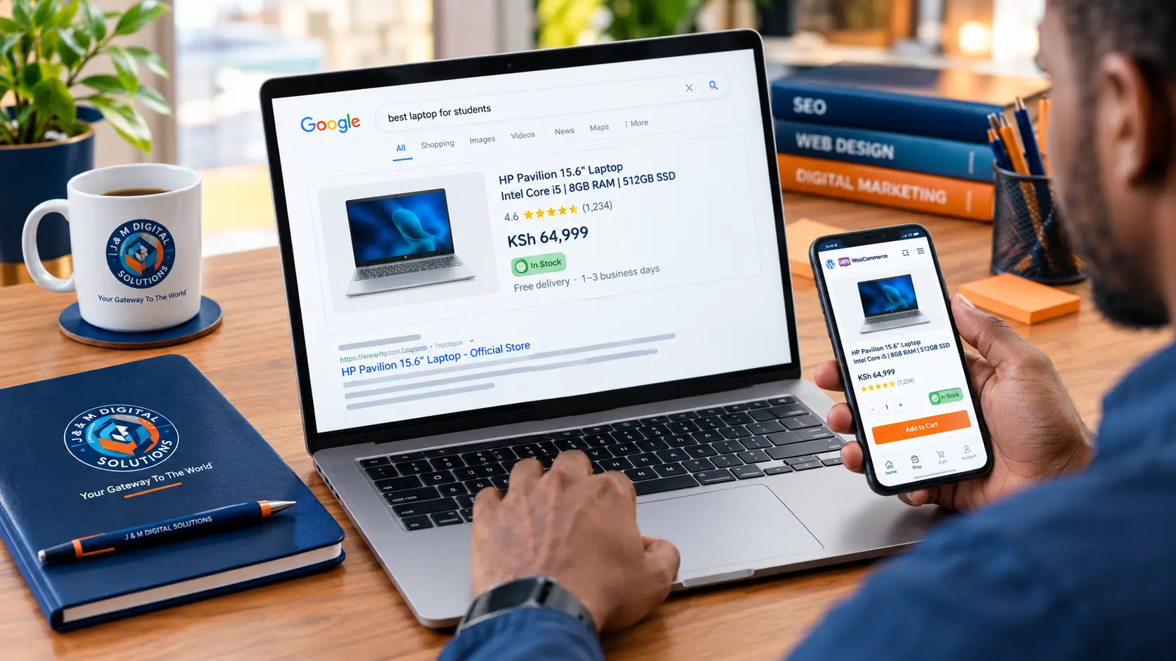 E-commerce SEO in Kenya - product page ranking on Google search results